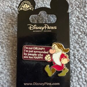 Authentic Disney Grumpy pin